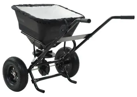 Utilaj de împrăștiat sare, 106x73x76 cm, PVC și oțel, 45 L - 3/5