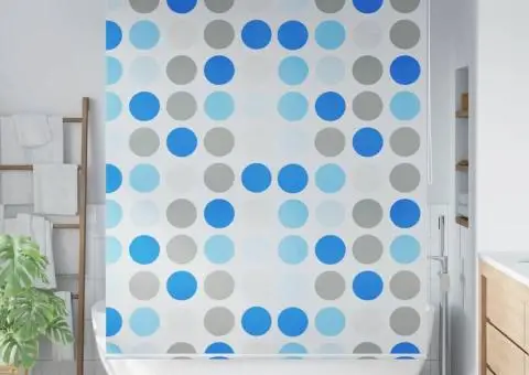 Roletă perdea de duș 140x240 cm Model cercuri - 1/5