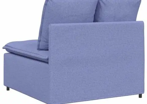 Modul central canapea modulară cu perne, albastru jeans, 100 cm - 5/5