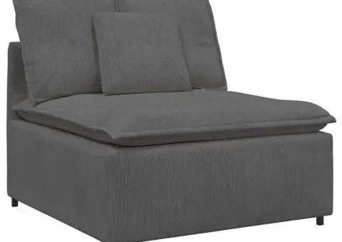 Modul central canapea modulară cu perne gri închis 100 cm - 2/5