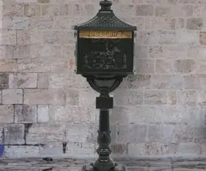 vidaXL Cutie poștală cu picior, aluminiu, vintage, inoxidabil, verde