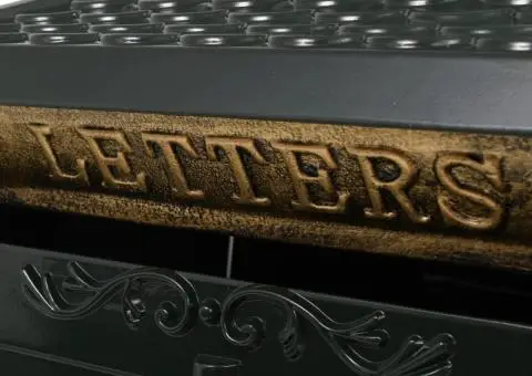 Cutie poștală cu picior, aluminiu, vintage, inoxidabil, verde - 5/5