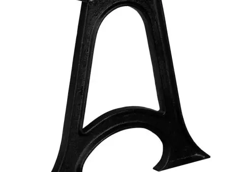 Picioare masă de cafea 2 buc, bază arcuită în formă de A, fontă - 2/5