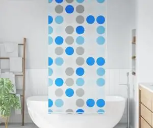vidaXL Jaluzea roletă de duș, model cu cercuri, 100x240 cm
