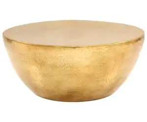 vidaXL Măsuță de cafea, alamă, 70 x 30 cm, aluminiu bătut cu ciocanul