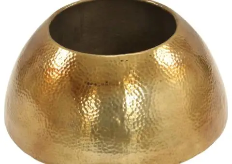 Măsuță de cafea, alamă, 70 x 30 cm, aluminiu bătut cu ciocanul - 5/5