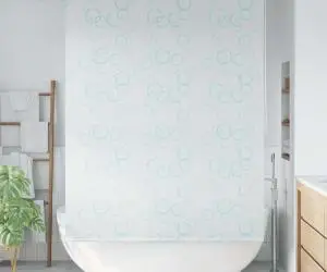 vidaXL Roletă perdea de duș 140x240 cm Model bule