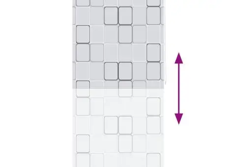 Jaluzea roletă de duș, model pătrate, 120x240 cm - 5/5