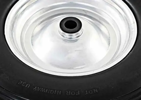 Roți de roabă cu osie, 2 buc, 4.00-8, PU solid, 390 mm - 5/5