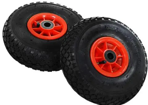 Roți cărucior industrial, 4 buc., cauciuc 3.00-4 (245x82) - 2/5