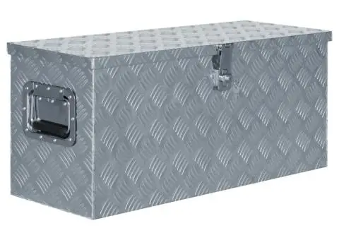 Cutie din aluminiu, 80 x 30 x 35 cm, argintiu - 1/5