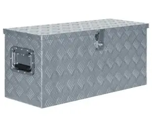 vidaXL Cutie din aluminiu, 80 x 30 x 35 cm, argintiu