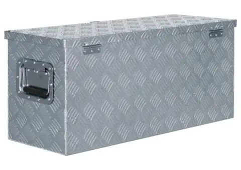 Cutie din aluminiu, 80 x 30 x 35 cm, argintiu - 3/5