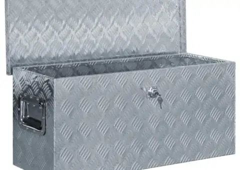 Cutie din aluminiu, 80 x 30 x 35 cm, argintiu - 4/5