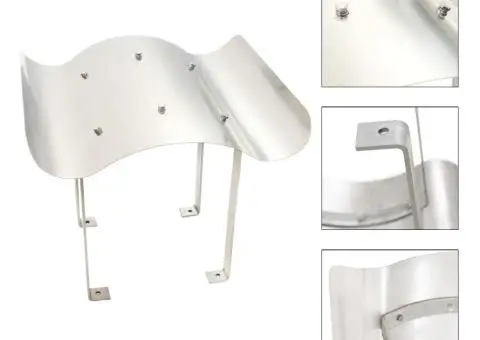 Apărătoare de horn, oțel inoxidabil, argintiu - 1/5