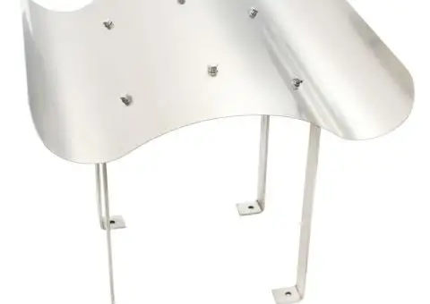 Apărătoare de horn, oțel inoxidabil, argintiu - 2/5