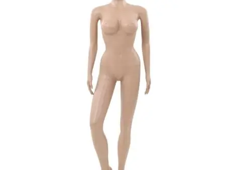 Manechin feminin cu suport din sticlă, bej, 180 cm - 2/5