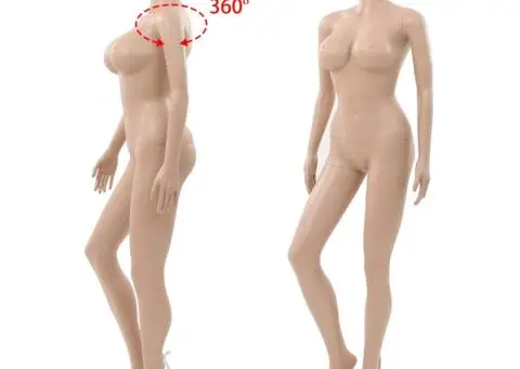 Manechin feminin cu suport din sticlă, bej, 180 cm - 5/5