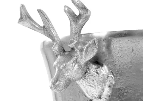 Frapieră șampanie, argintiu, 39 x 29 x 71 cm, aluminiu - 4/5