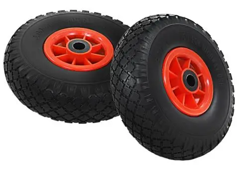 Roți de cărucior industrial, 4 buc., PU 3.00-4 (260x85) - 2/5