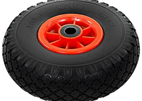 Roți de cărucior industrial, 4 buc., PU 3.00-4 (260x85) - 3/5