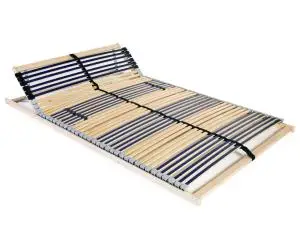 vidaXL Bază de pat cu șipci, 42 șipci, 7 zone, 120 x 200 cm