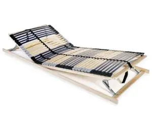 vidaXL Bază de pat cu șipci, 42 șipci, 7 zone, 70 x 200 cm