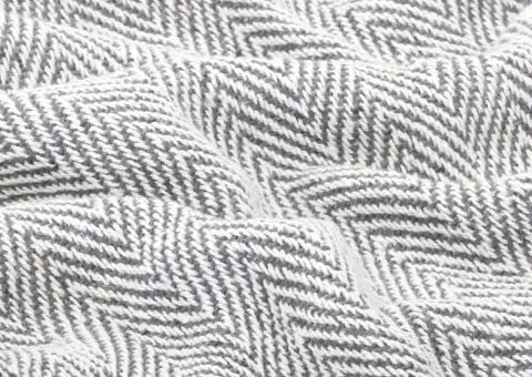 Pătură decorativă model spic, bumbac, 220 x 250 cm, gri - 5/5