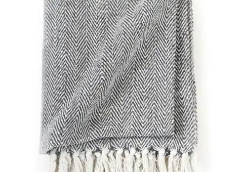 Cuvertură de pat, bumbac, bleumarin, 160x210 cm - 3/5