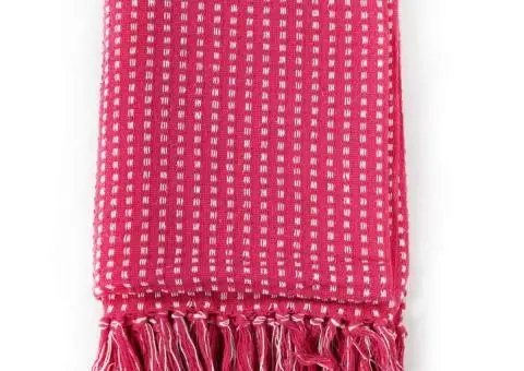 Cuvertură cu pătrățele, bumbac, 160 x 210 cm, roz - 2/5