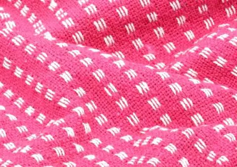 Cuvertură cu pătrățele, bumbac, 160 x 210 cm, roz - 5/5