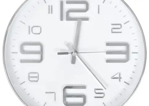 Ceas de perete, argintiu, 30 cm - 2/5