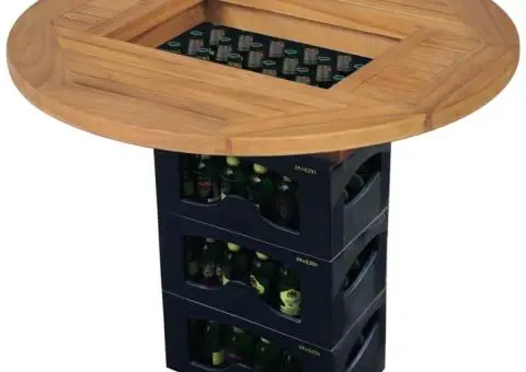 Blat de masă pentru lada de bere, 70 cm, lemn de tec - 1/5