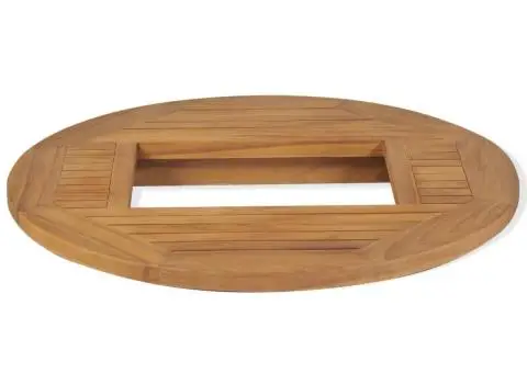 Blat de masă pentru lada de bere, 70 cm, lemn de tec - 3/5