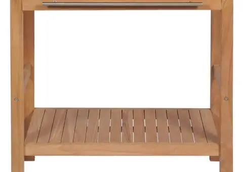 Dulap de chiuvetă baie, 74x45x75 cm, lemn masiv de tec - 3/5