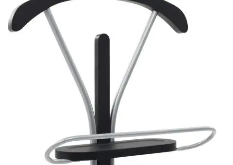 Cuier pentru costum, negru și gri, 45 x 35 x 107 cm - 5/5