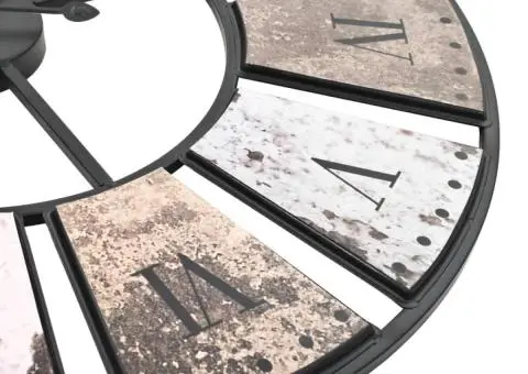 Ceas de perete vintage, 60 cm, cu mecanism cuarț, XXL - 5/5