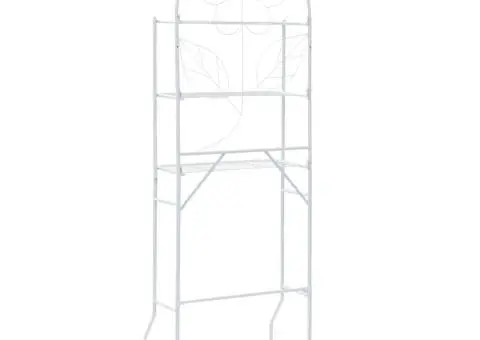 Etajeră de toaletă, alb, 60x33x174 cm - 4/5