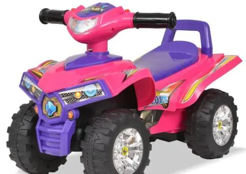 ATV de plimbare pentru copii cu sunet și lumină roz și violet - 1/5