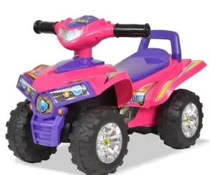 vidaXL ATV de plimbare pentru copii cu sunet și lumină roz și violet