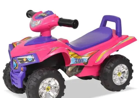 ATV de plimbare pentru copii cu sunet și lumină roz și violet - 3/5