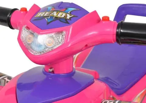 ATV de plimbare pentru copii cu sunet și lumină roz și violet - 5/5