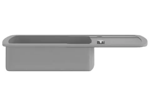 Chiuvetă de bucătărie din granit cu o cuvă, gri - 5/5