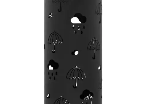 Suport pentru umbrele, model umbreluțe, oțel, negru - 2/5