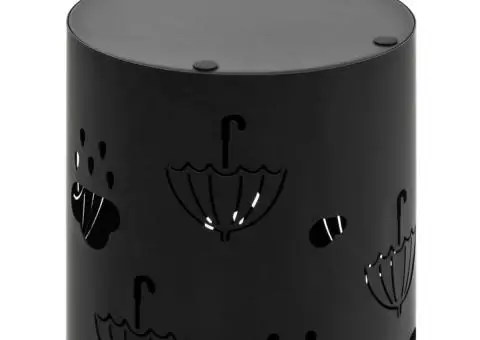 Suport pentru umbrele, model umbreluțe, oțel, negru - 5/5