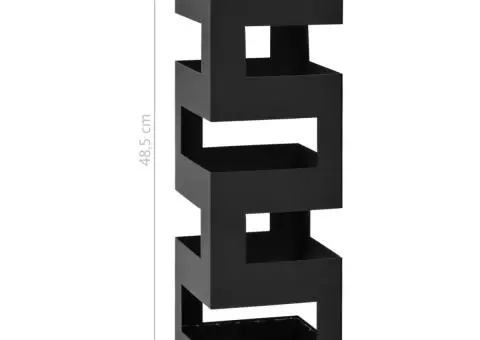 Suport de umbrele, oțel, negru - 5/5