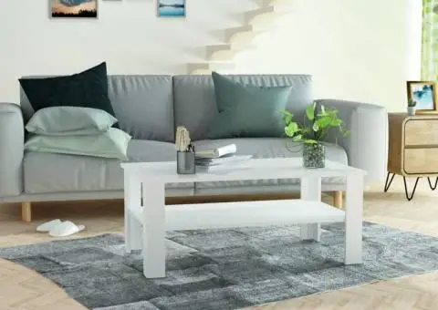 Măsuță de cafea din PAL, 100 x 59 x 42 cm, alb - 5/5