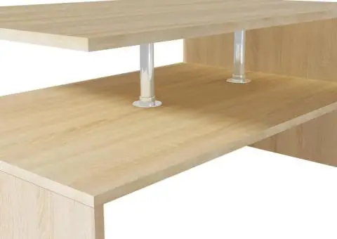 Măsuță de cafea, PAL, 90x59x42 cm, culoarea stejarului - 3/5