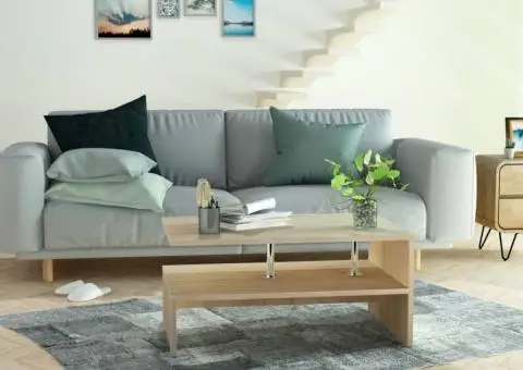 Măsuță de cafea, PAL, 90x59x42 cm, culoarea stejarului - 5/5