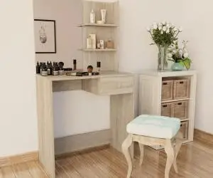 vidaXL Masă de toaletă, stejar, 75x40x141 cm, PAL